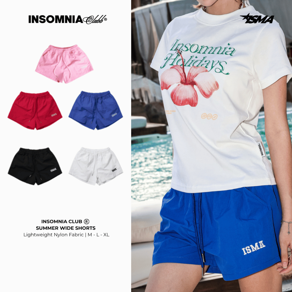 [SUMMER 2026 COLLECTION] กางเกงขาสั้นชายหาดขากว้างผู้หญิง INSOMNIA - PS019