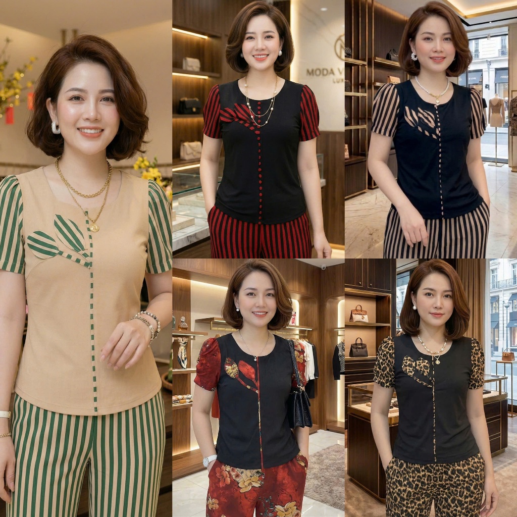 MIDDLE-AGED OUTFITS, COMFORTABLE STRETCHY OUTFITS สําหรับ MOTHER AND GRANDMOTHER, CODE TM7