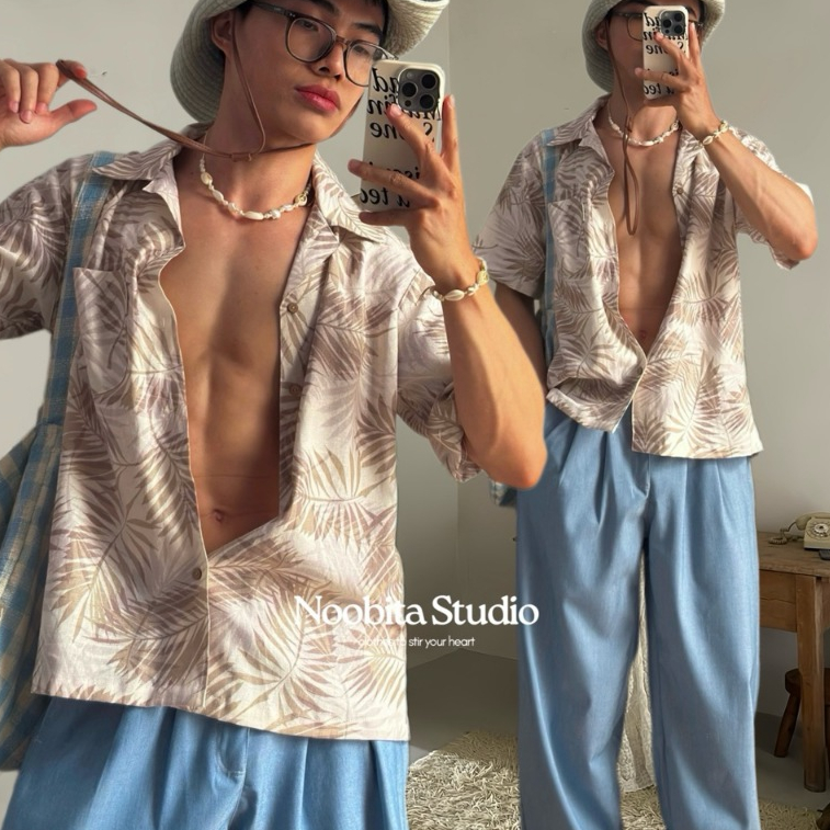 โนบิตะ - เสื้อลายใบไม้ 8559