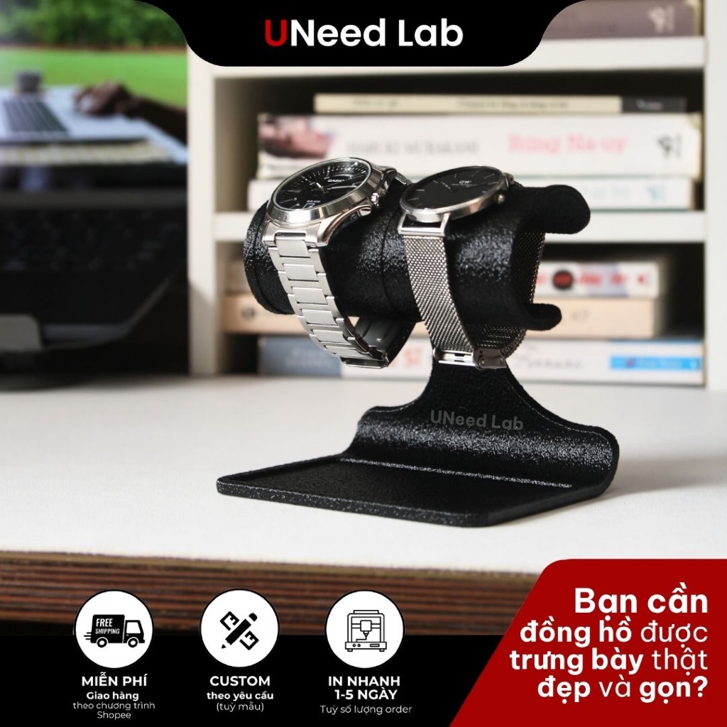 UNeed Lab ที่วางนาฬิกาหน้าเล็กพร้อมชั้นวางแหวน - UNW01.1