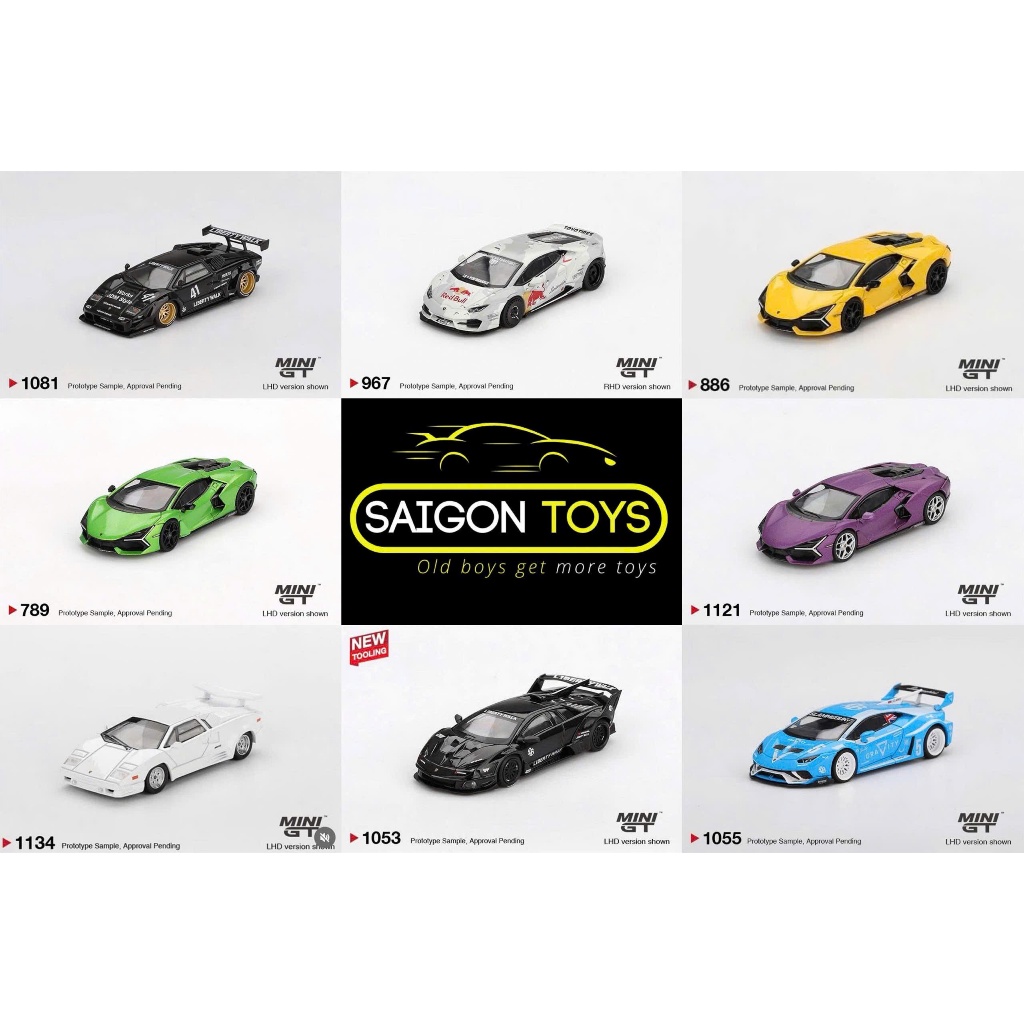ไซ่ง่อนของเล่น - MiniGT Lamborghini Huracan; SVJ Urus; นับ... หลายรุ่น - รถโมเดลสเกล 1:64 ของแท้ Min