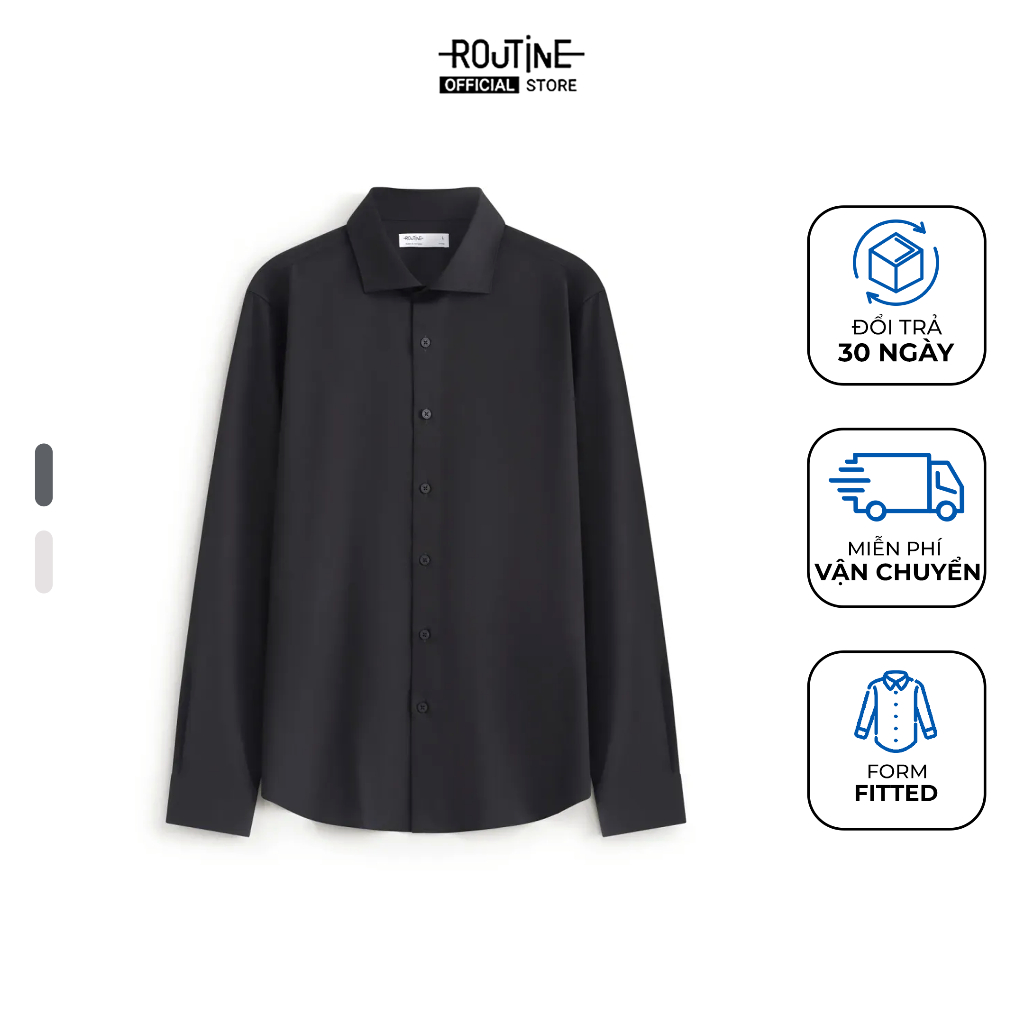 เสื้อเชิ้ตแขนยาวผู้ชาย Bamboo Easy Care Form Fited - Routine 10S26SHL053