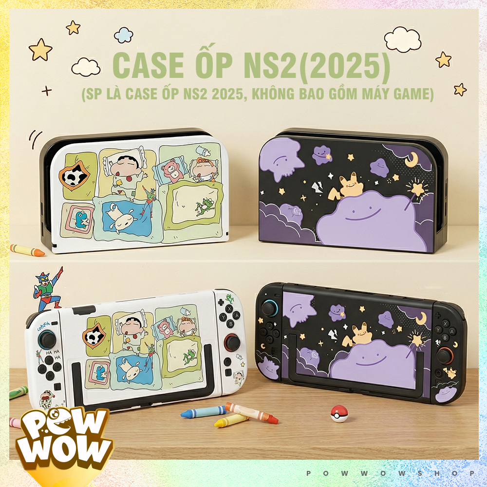 SWITCH2 Case Nintendo Switch 2 Case / Dock Case (New 2025) Cartoon Character Style Ditto & Shin-chan
