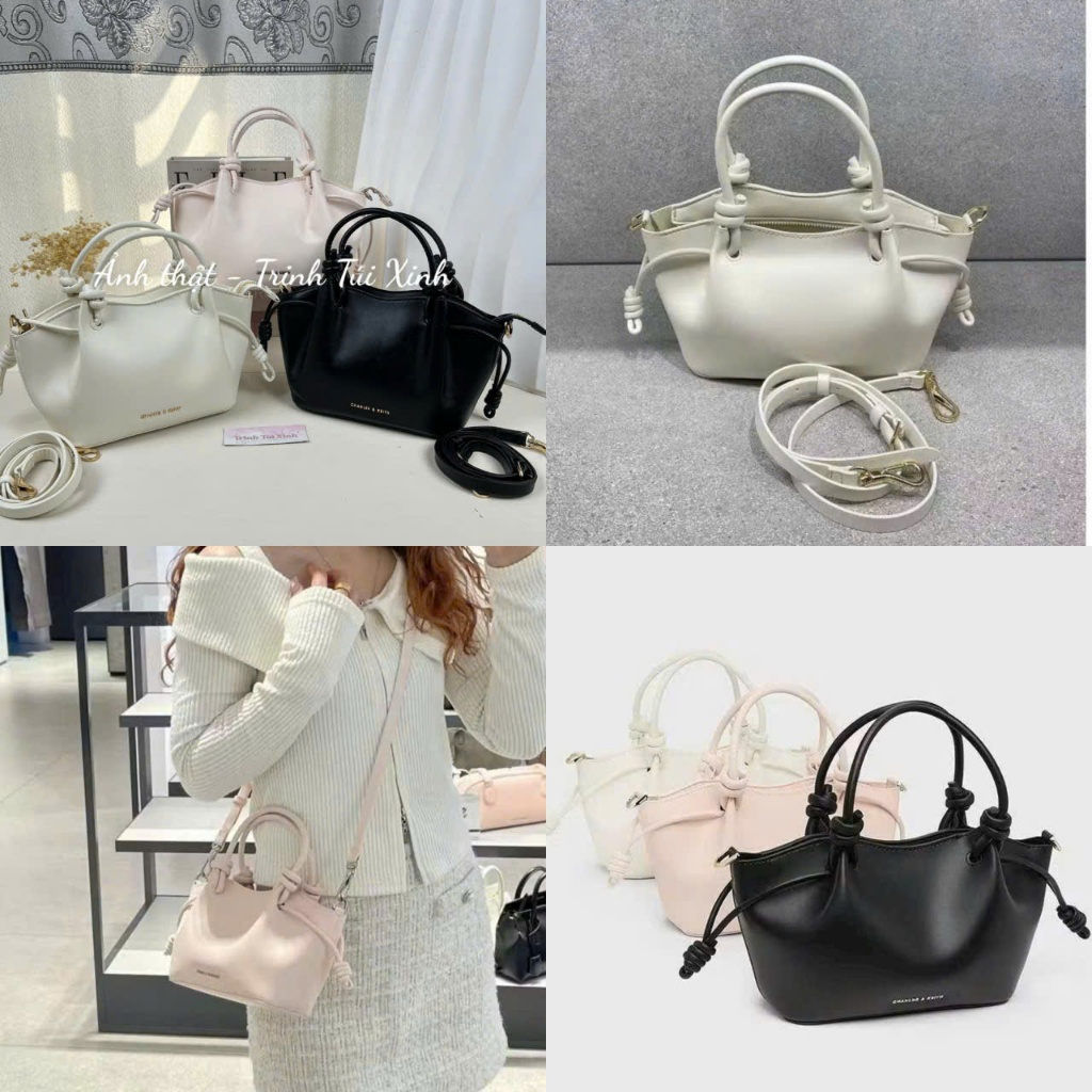 กระเป๋าถือ + กระเป๋าสะพายข้าง ทรงตะกร้าหูรูด ขนาด 18ซม รหัส ซีเค2-30782804
