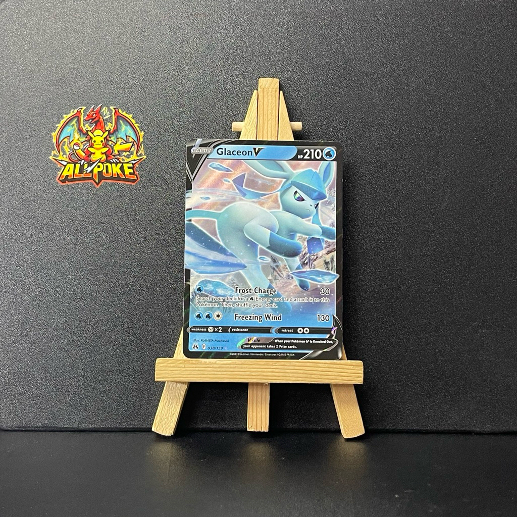 [ AllPokemon ] การ์ดโปเกมอน TCG,Glaceon V - 038/159 -M-NM