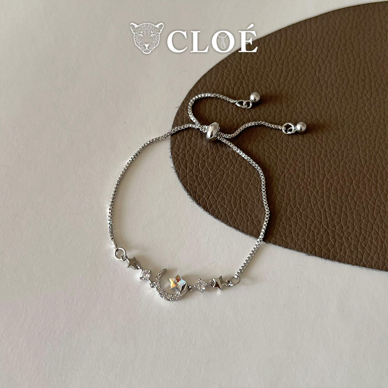 สร้อยข้อมือเชือกรูปพระจันทร์สําหรับผู้หญิงพร้อมหิน เครื่องประดับ Cloe Accessories 10290