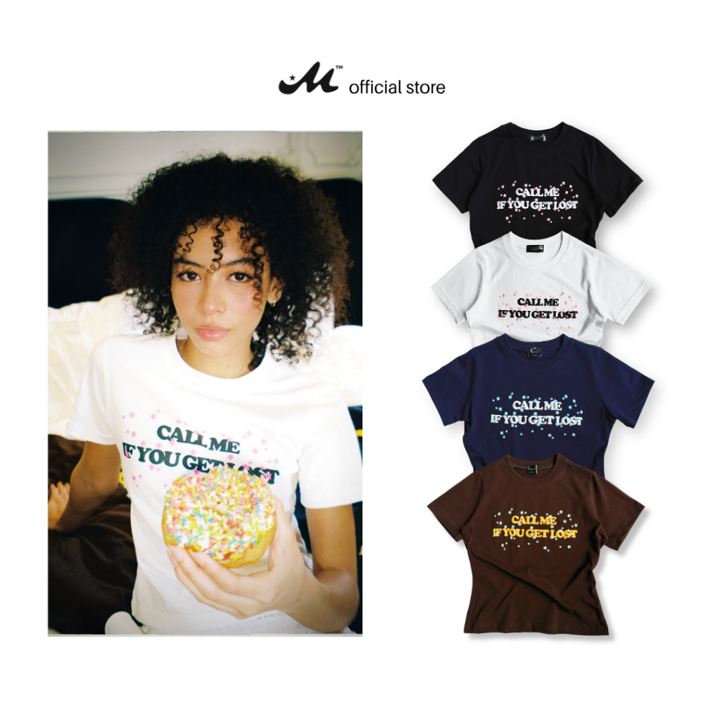 Baby Tee Local Brand MUZIK CLOTHING | CALL ME - Croptop Slim Form ผ้าฝ้าย 100% 2-Way 250gsm | บาท-ซม