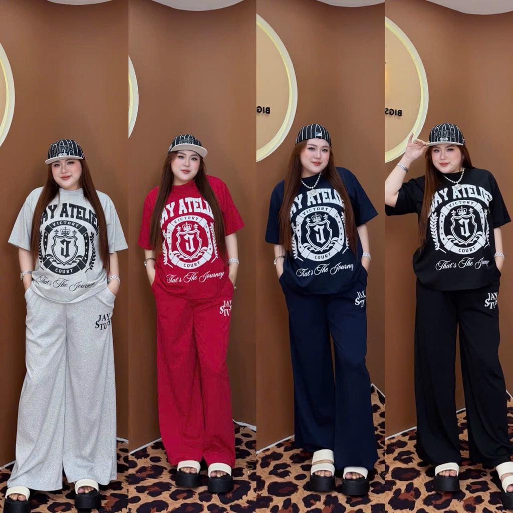 ชุดยางยืดรูปตัว S (S635) ชุดหลวมฟรีไซส์ 60-90kg - Bigsize เยนนนนอค 60-90kg