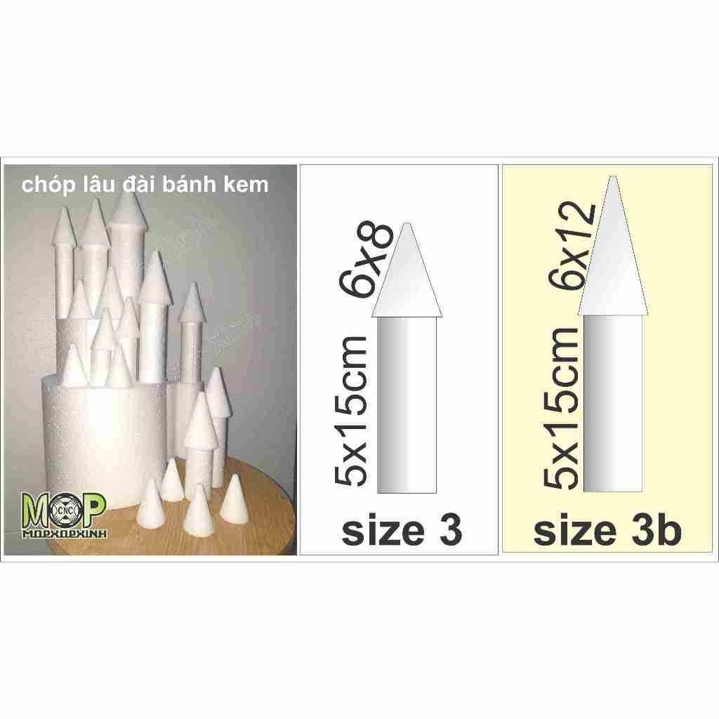 Combo CYLINDER & CASTLE ขนาด 3 - 3B เป็นตกแต่งเค้ก