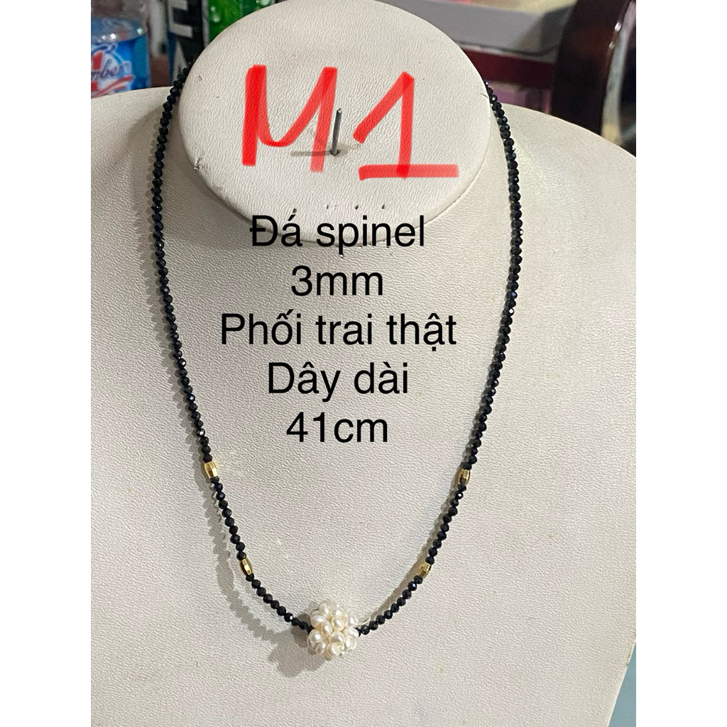 SPINEL STONE NECKLACE WITH REAL BOYS ShA42