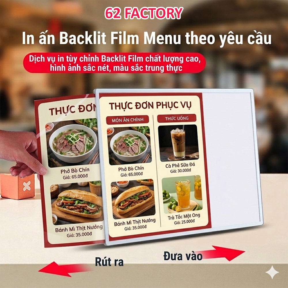 พิมพ์ฟิล์มเมนู ฉากหลังเรืองแสงสําหรับป้ายกล่องไฟและกรอบไฟฟ้า พิมพ์โปร่งแสง backlit Film - ออกแบบตามค