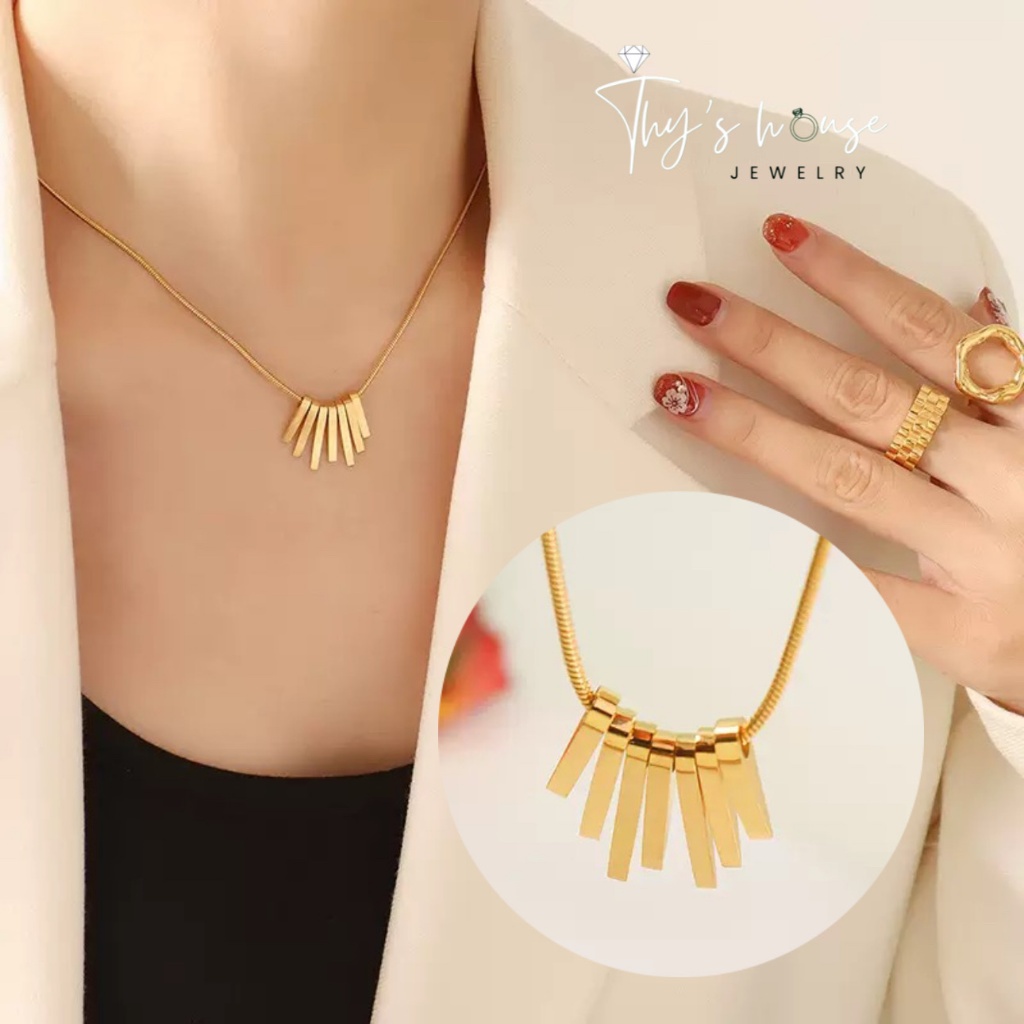 Vera Luxe LMD34 สร้อยคอไทเทเนียมพรีเมียม [NO RUST]