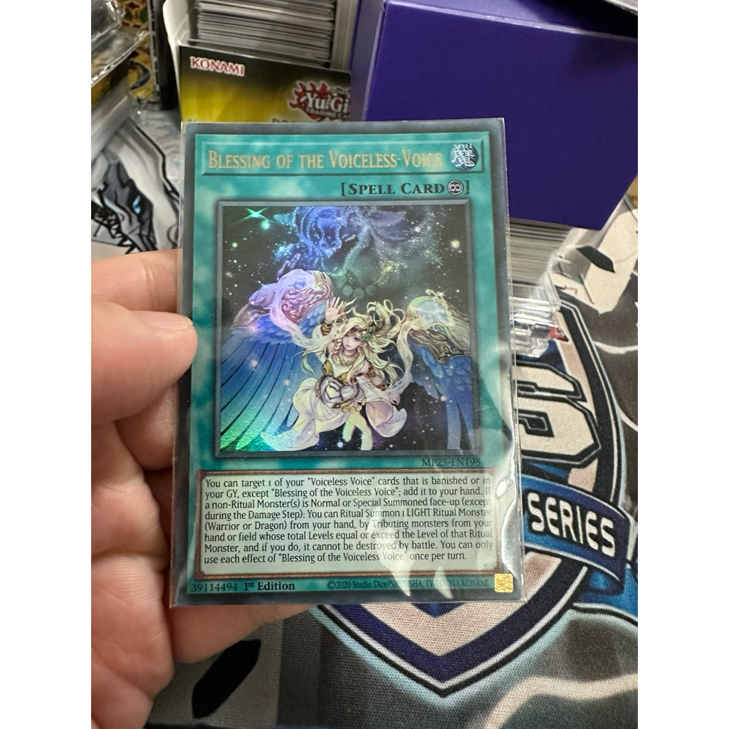การ์ด Yugioh! Blessing Of The Voiceless Voice (UR) (การ์ดจริง)