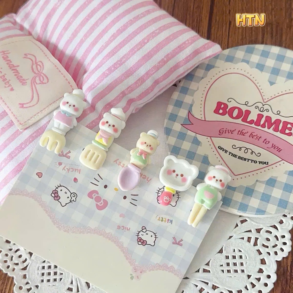 เซ็ต 5 ชิ้น SUPER CUTE CHEF ROOF กิ๊บติดผม MIXED SHAPES