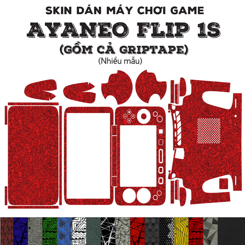 AYANEO Flip 1S sticker Skin (รวมกริปเทป) (หลายรุ่น) | สติ๊กเกอร์ฟิล์ม 3M สําหรับคอนโซลเกม PC แบบมือถ