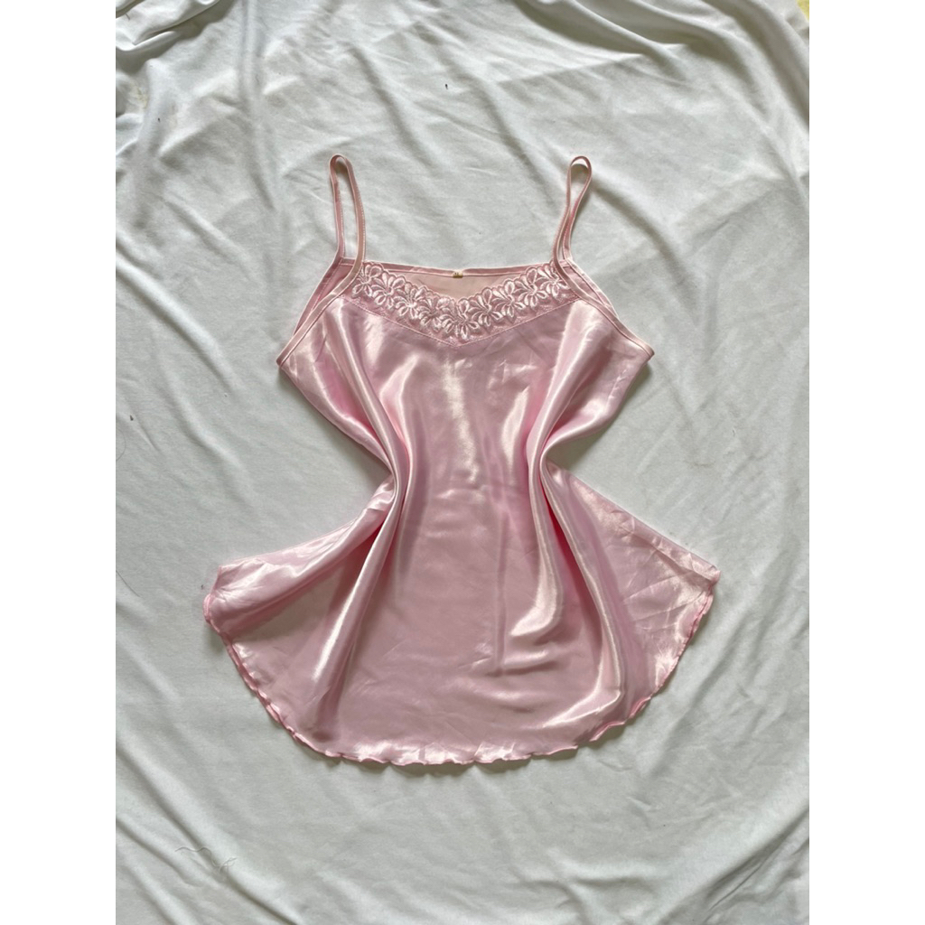 ร้าน Y2k สวยมาก Y2k ร้าน Y2k ชุดราตรีสายเดี่ยวสีชมพูพาสเทล Y2k ไซส์ XL