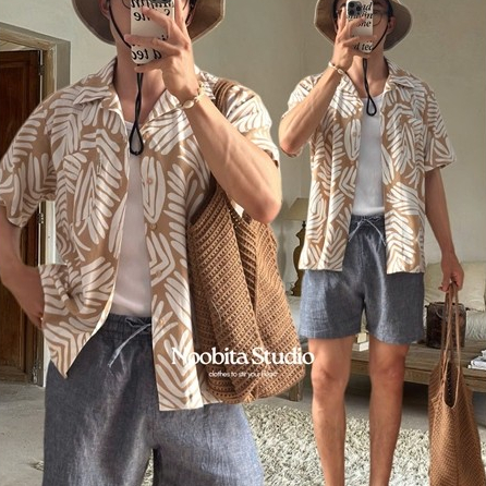 โนบิตะ - เสื้อเชิ้ตแขนสั้นลาย 8558