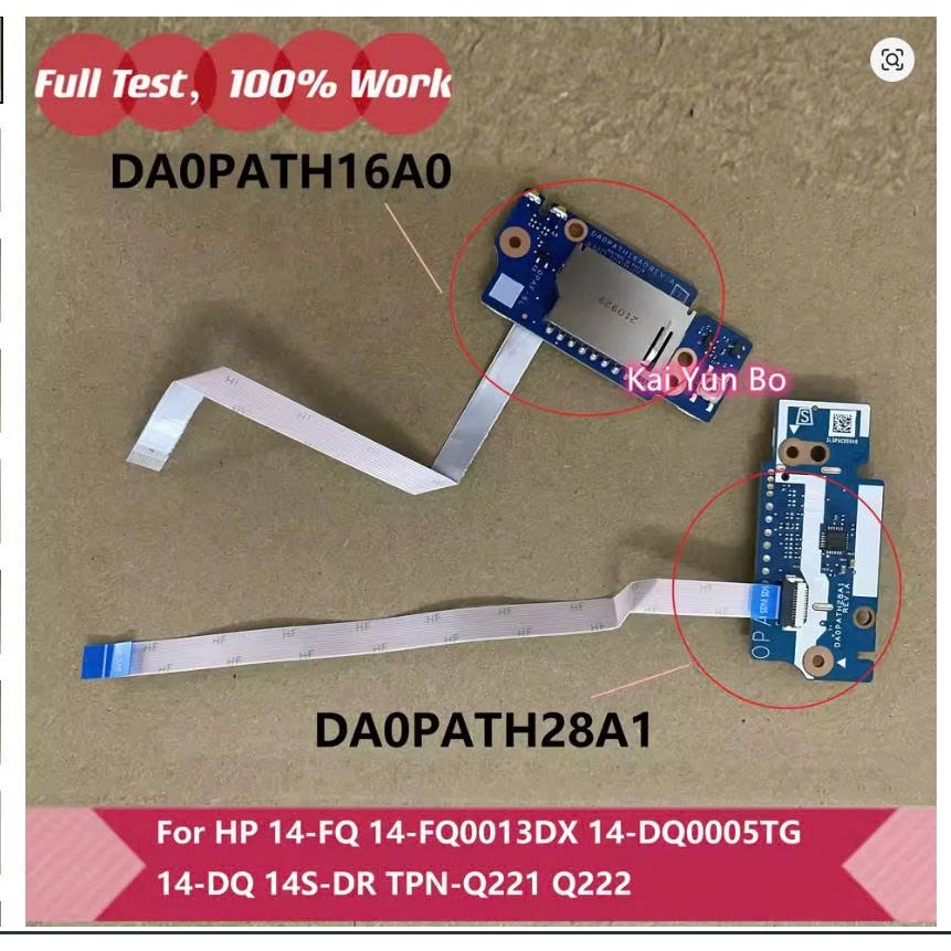 SD Card Reader บอร์ดปุ่มไฟ HP 340s G7 14s-fq 14s-dq 14s-dy 14s-fr 14dq 14-fq