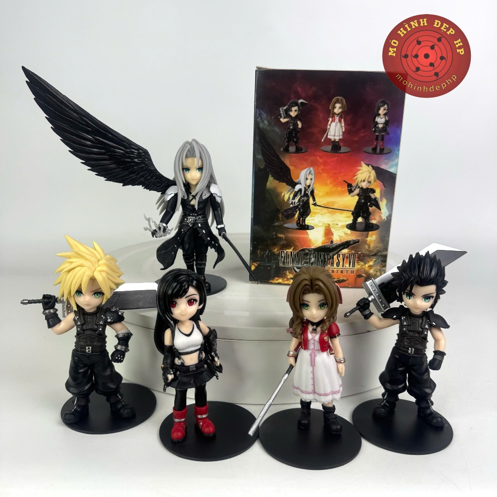 Original fantasy 7 chibi Aerith Cloud Strife Tifa Zack Fair รุ่นสูง 11-12 ซม.