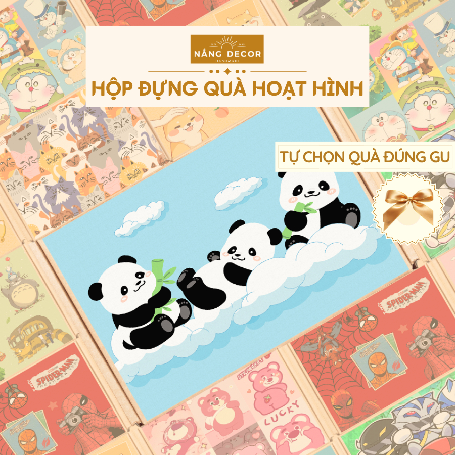 [Ho Chi Minh City Express ][กล่องของขวัญคราฟท์วินเทจพร้อมฝาปิดตกแต่ง ยินดีด้วย คําสาธิต ขอบคุณ การ์ต