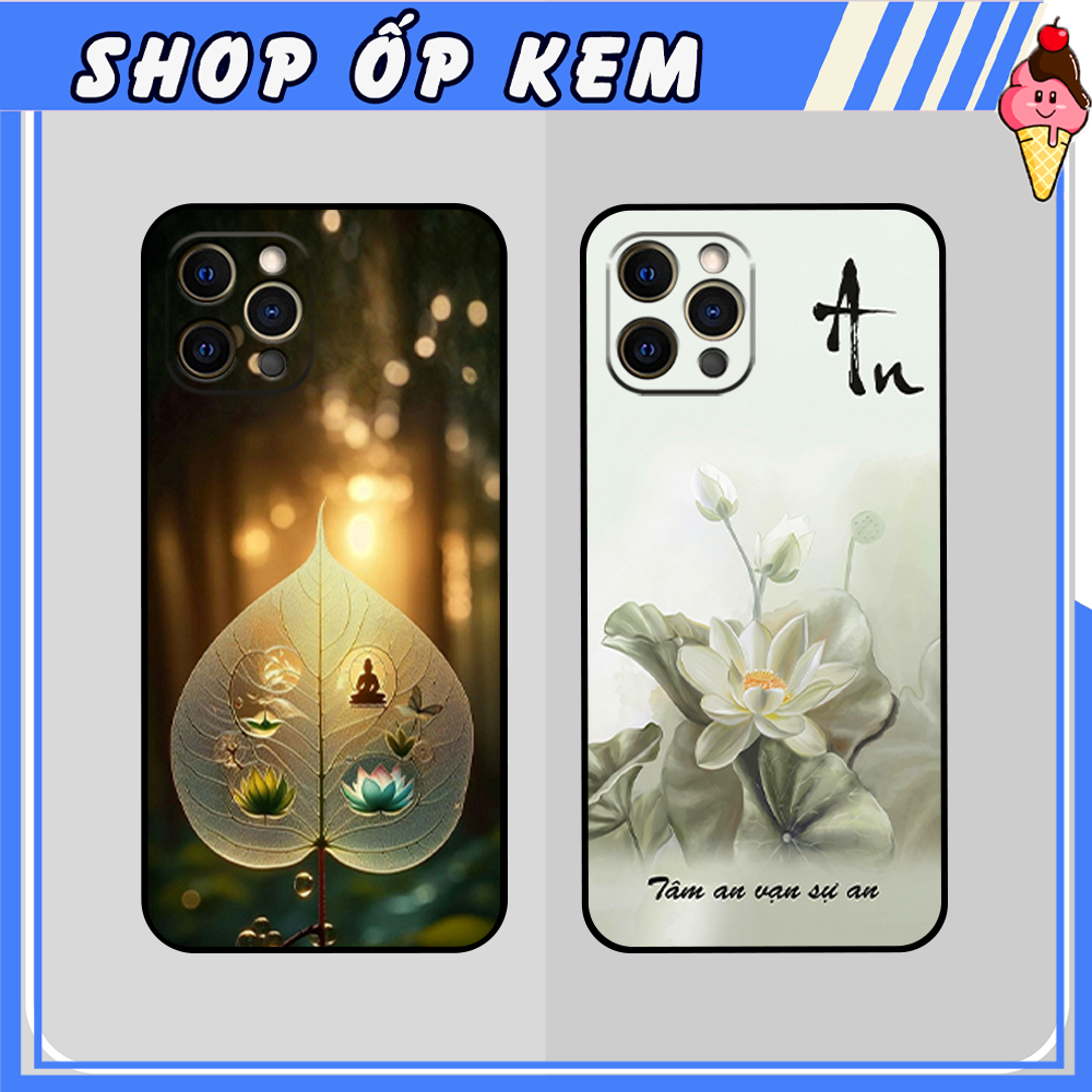 IP 13/13 Pro/13 ProMax/13 Mini Case with Lotus Flower and Bodhi Leaf Shape for peace of mind
