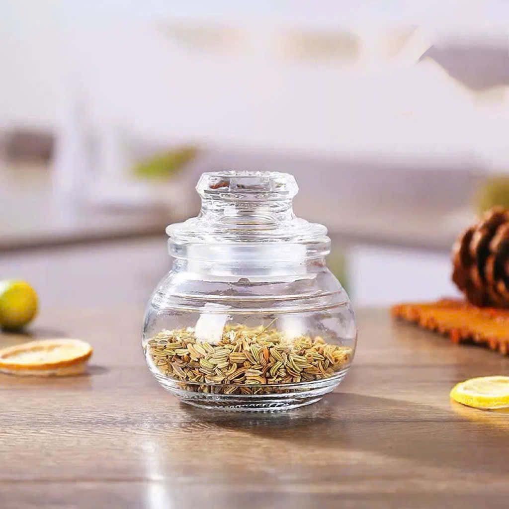 MINI GLASS JAR สําหรับ HONEY 120ML, GLASS JAR CODE 0666 สําหรับน้ําแข็ง, ข้าวโอ๊ต, น้ําผึ้ง,...