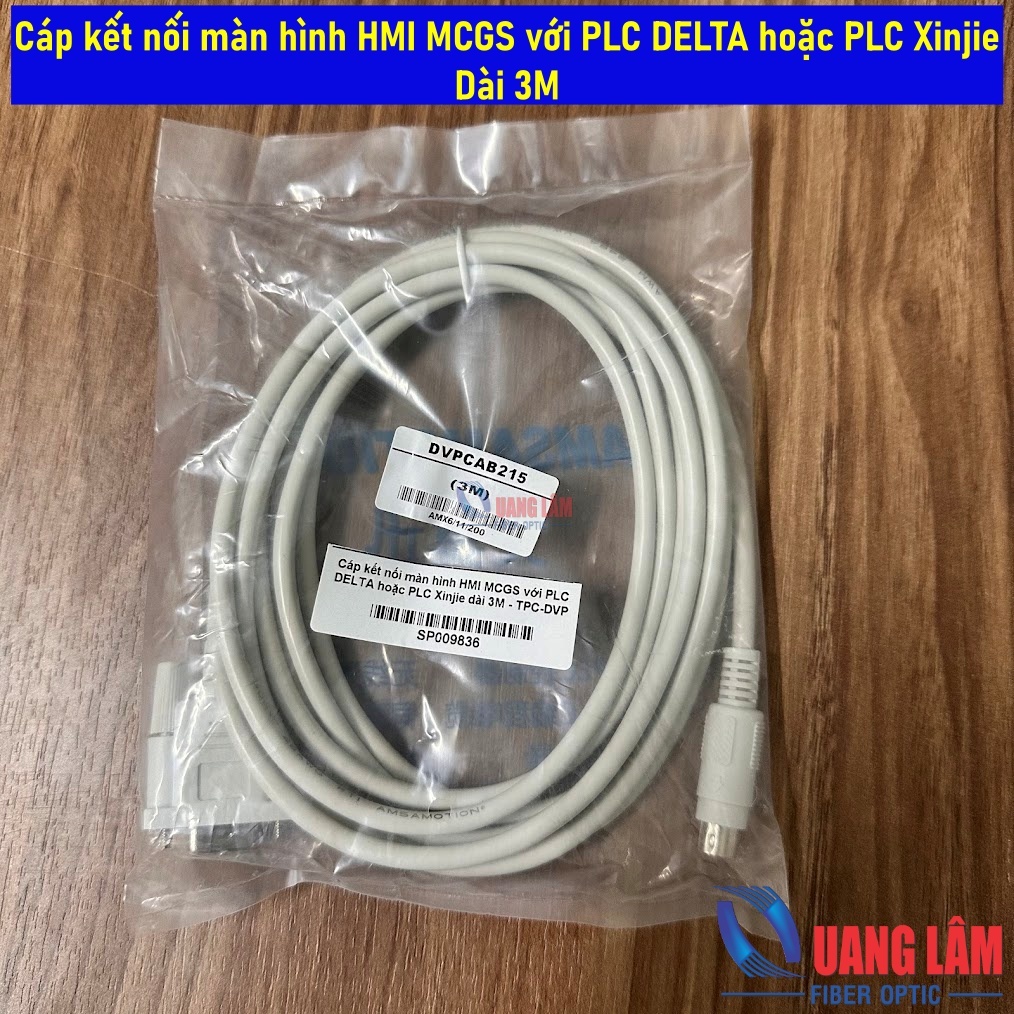 สายเคเบิลเชื่อมต่อหน้าจอ MCGS HMI เป็น DELTA PLC หรือ Xinjie PLC ยาว 3M