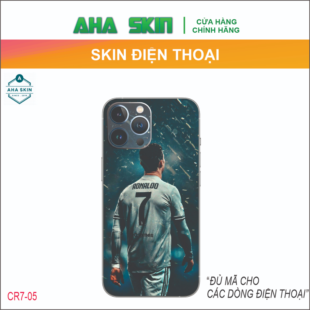 CR7 โทรศัพท์พิมพ์ลาย Skin สําหรับ ip7plus/Xsmax/11/12/13/14/15promax (รุ่นอื่นๆ) (CR7-01))