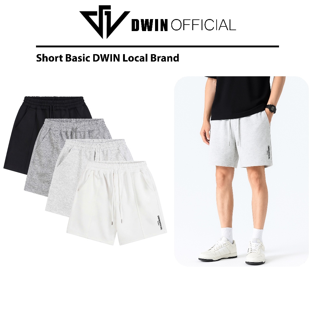 DWIN Serenity กางเกงขาสั้นพื้นฐานสําหรับผู้ชายและผู้หญิงต้นขาแบรนด์ท้องถิ่นทําจากสักหลาดอัดผิวสองชั้