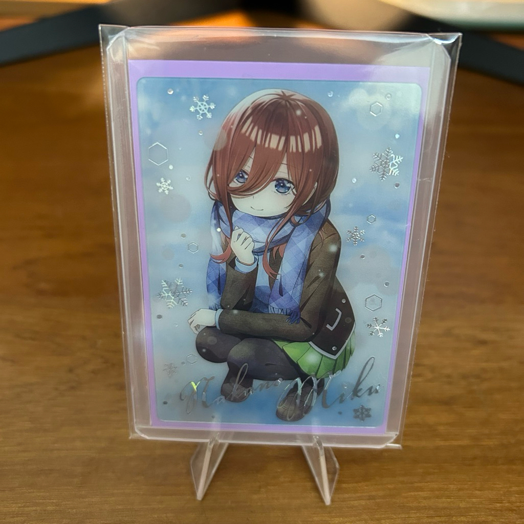 การ์ดเวเฟอร์โลหะฤดูหนาว Nakano Miku