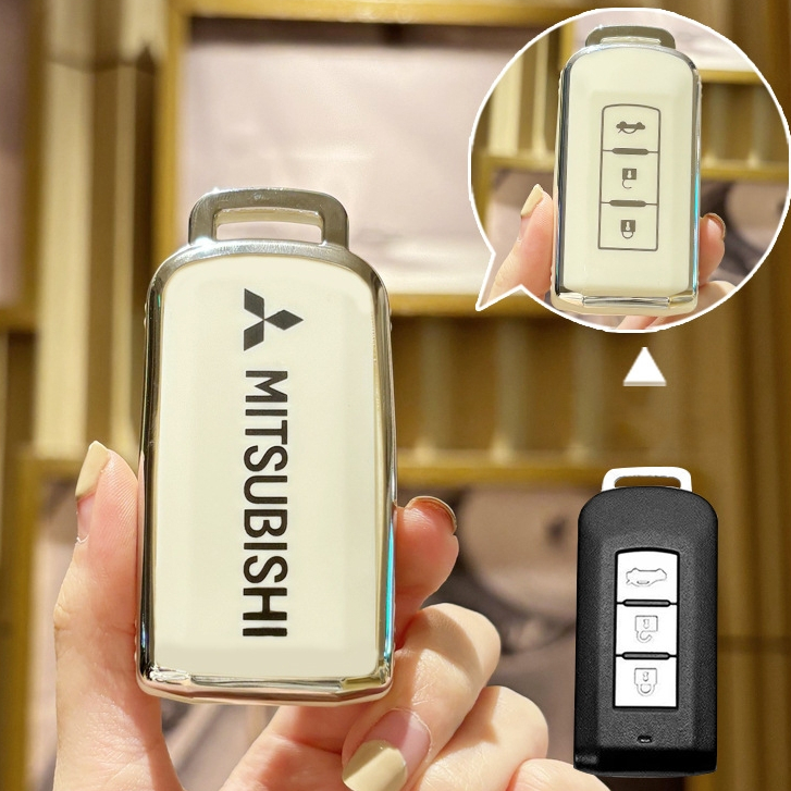 เคสกุญแจ TPU มันเงา สําหรับรถยนต์ Mitsubishi Distance, Xforce, Outlander