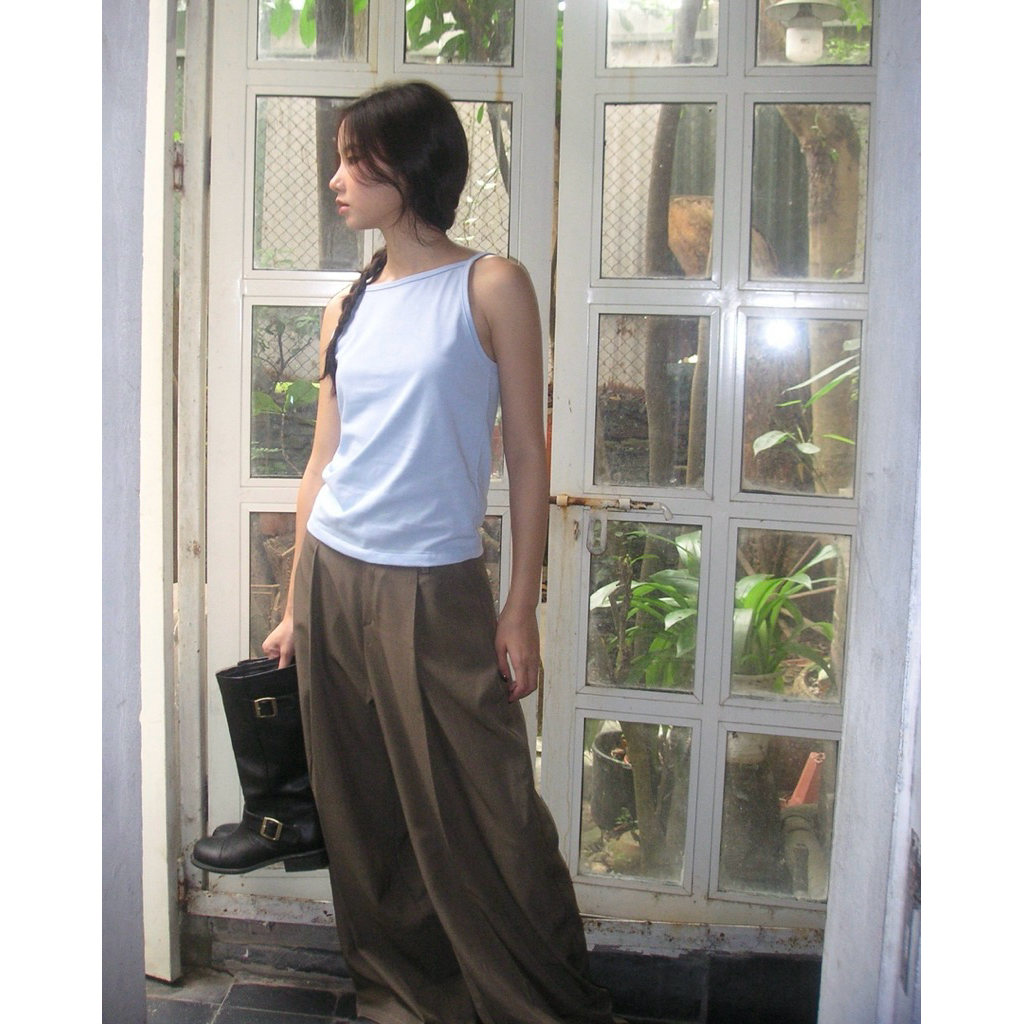 RUE CAMI TOP - เสื้อกล้ามผ้าฝ้ายคอกลม Miyou