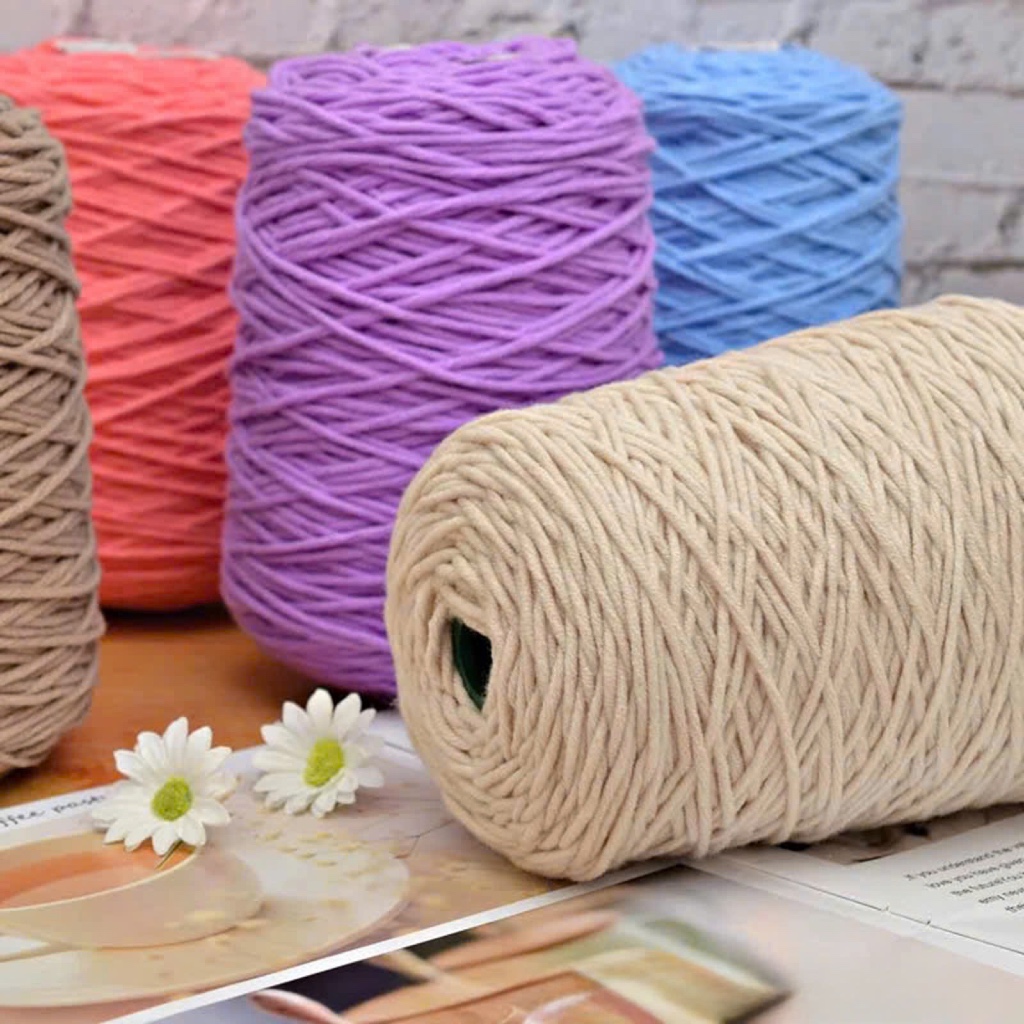 ขนสัตว์เฉพาะสําหรับพรมถักผ้าพันคอถักอะคริลิคคุณภาพสูง 8ply - 400g