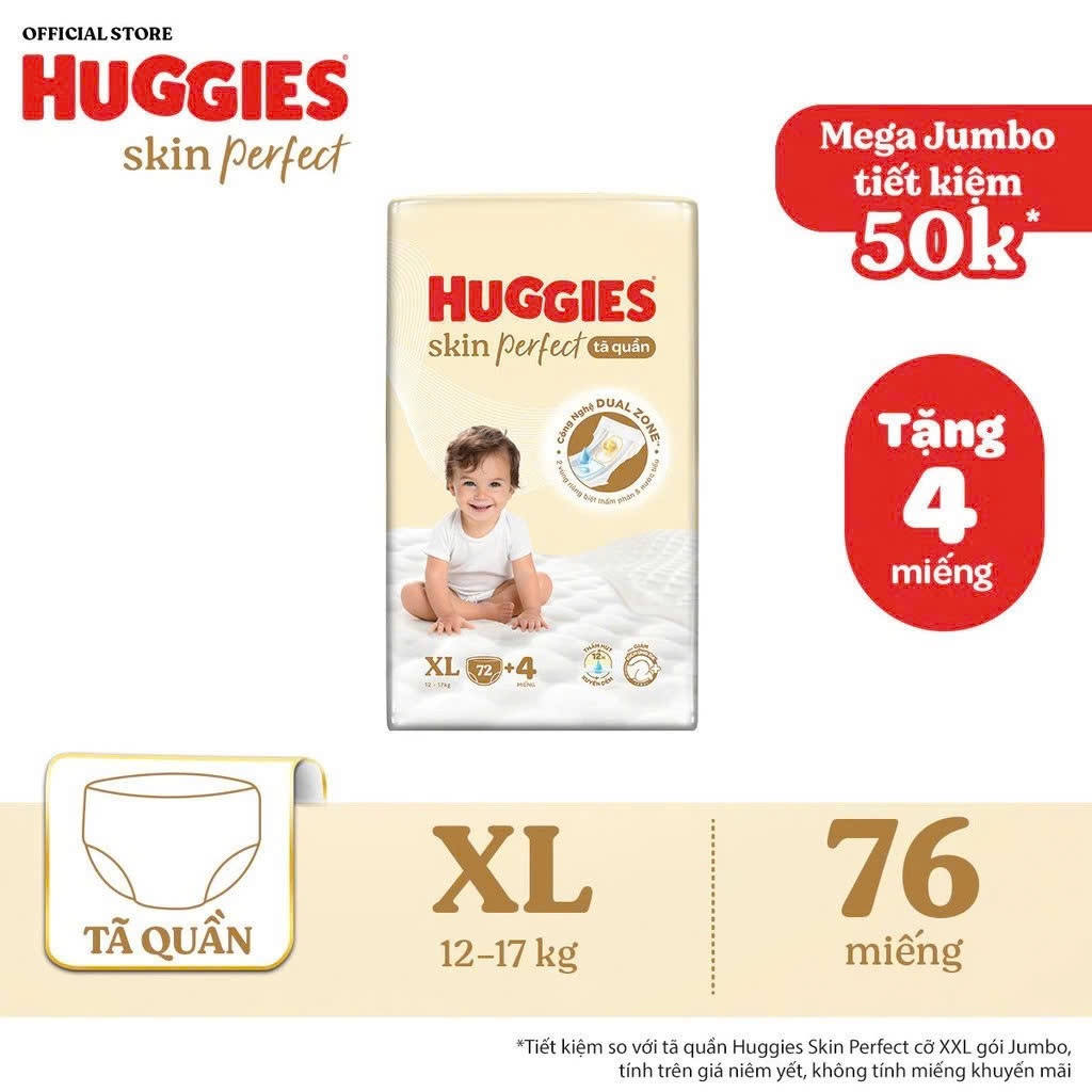 Huggies Skin Perfect Mega Jumbo ผ้าอ้อม/กางเกง บางโปร่งทุกไซส์สําหรับทารก