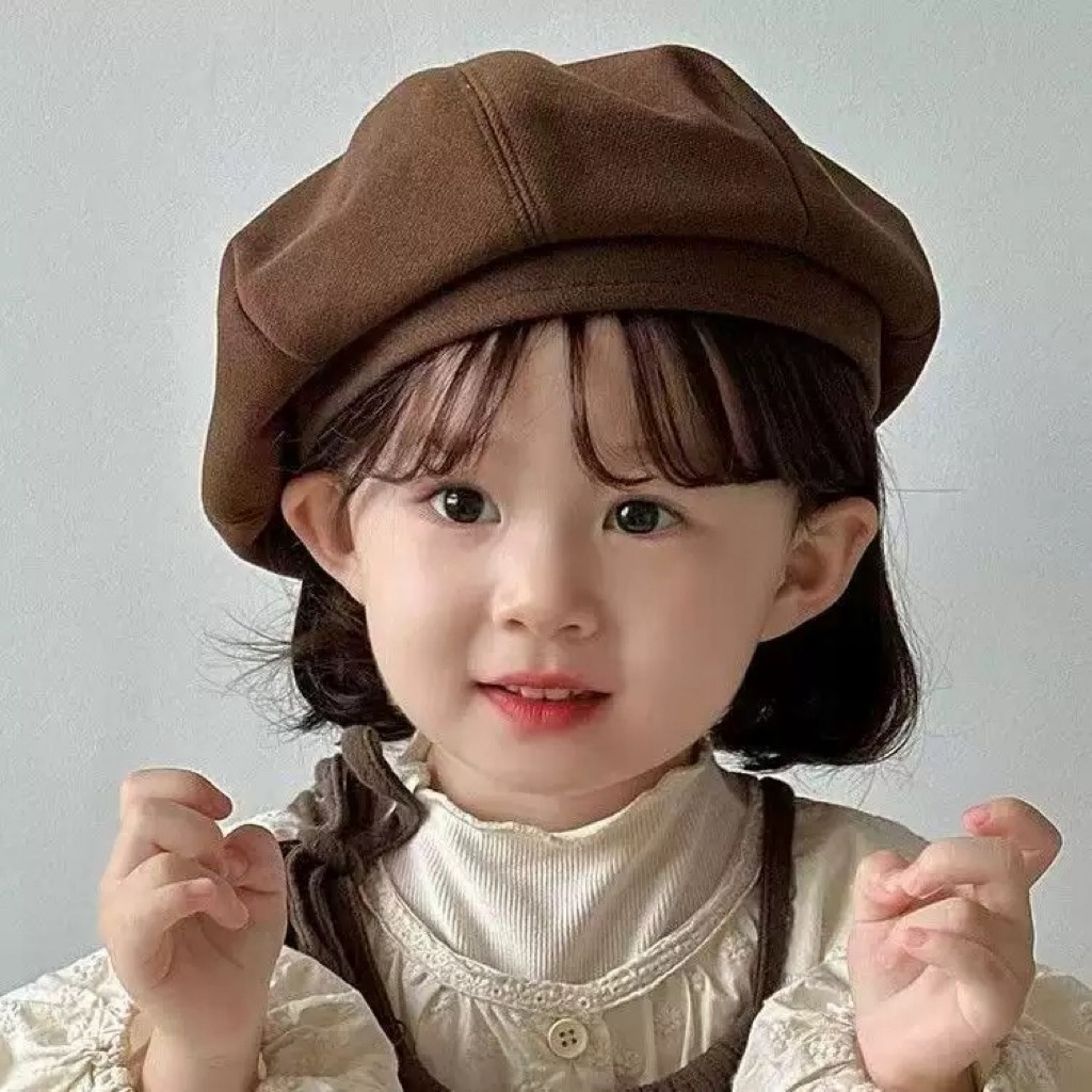 POT HAT FOR CHILDREN 2-6 YEARS OLD (43-47 cm) พร้อมเชือกรูดปรับระดับได้ที่เรียบง่ายและน่ารักพร้อมเคร