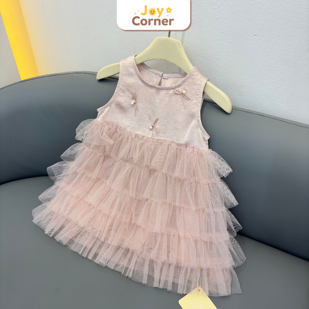 Joy Corner ชุดเจ้าหญิงสําหรับเด็กผู้หญิงสีชมพูมีโบว์น่ารัก JC05