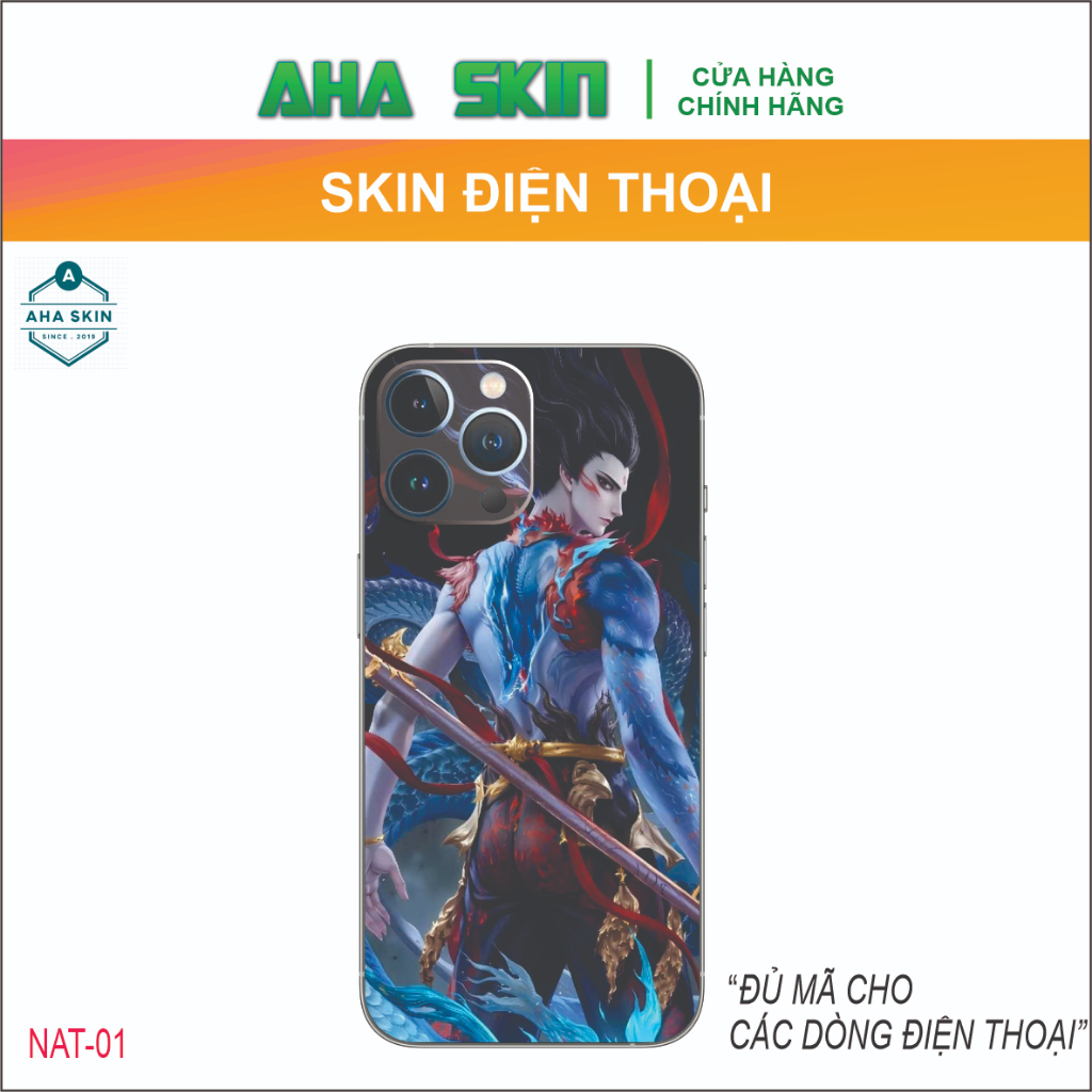 NATRA โทรศัพท์พิมพ์ลาย Skin สําหรับ ip7plus/Xsmax/11/12/13/14/15promax (รุ่นอื่นๆ) (NAT-01)