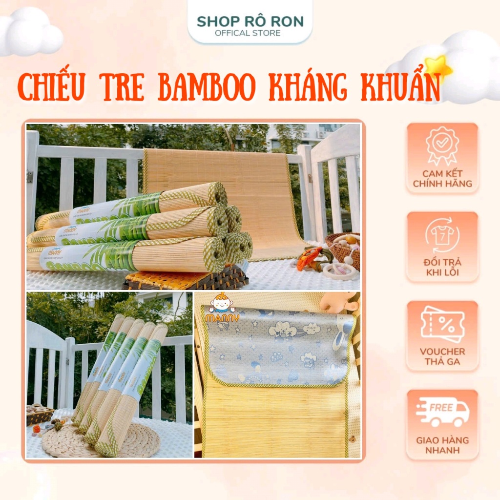 BAMBOO BAMBOO mat 60*120cm - เสื่อ BAMBOO สําหรับเด็กทารก - Ro Ron Shop