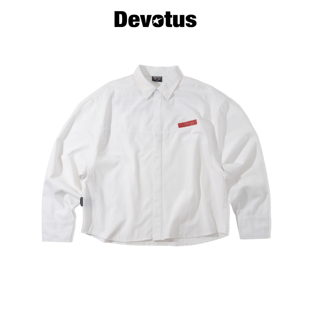[ใหม่] เสื้อเชิ้ตสีขาวแบรนด์ Boxy Devotus Local - เสื้อ Ego