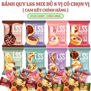 [TÚI 1KG] Bánh Quy Bơ Sữa LSS Mix 8 Vị - Bánh Quy Socola LSS - Bánh Tết Thơm Ngon
