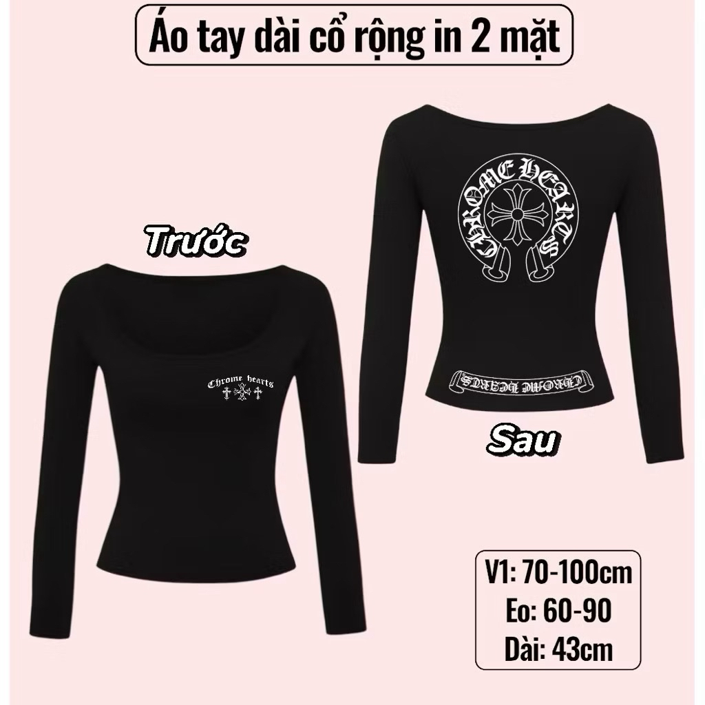 Gothic y2k punk เสื้อเชิ้ตแขนยาวคอกว้างพิมพ์ลาย 2 ด้าน [ʚɞMeymei_house]