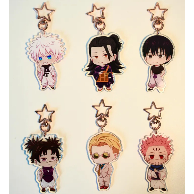 เครื่องรางพวงกุญแจ Jujutsu Kaisen – Gojo, Gato, Toji, Nanami, Choso, Sukuna