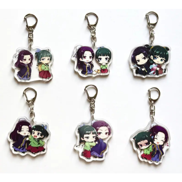 The Apothecary Diaries พวงกุญแจอะคริลิค, พวงกุญแจสองด้าน, Maomao, Jinshi, ของขวัญอนิเมะ, พวงกุญแจอนิ