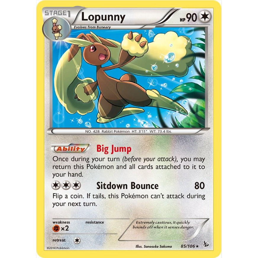 [การ์ดโปเกมอน TCG] Lopunny - 85/106 - หายาก