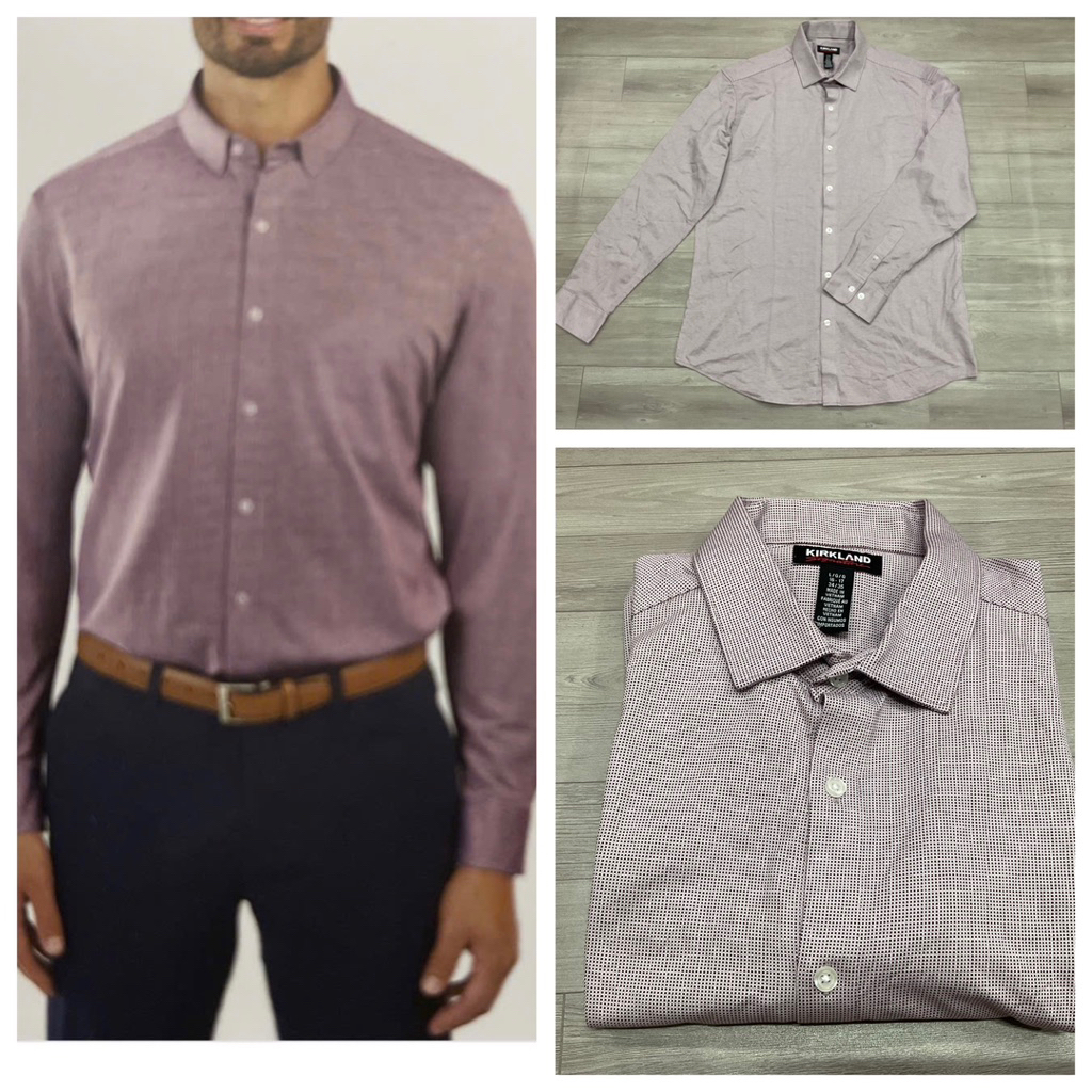 K@rkl@nd surplus เสื้อเชิ้ตผู้ชายผ้ายืดนุ่ม ไซส์ L-Xl (73-86kg