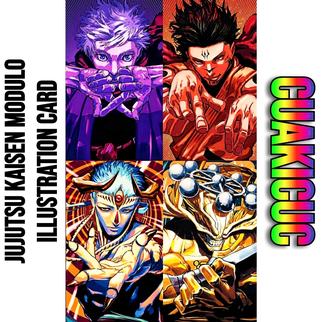การ์ดภาพลวงตา Gojo/Mahoraga & Sukuna/Dabura - การ์ดจํากัด Jujutsu Kaisen Modulo