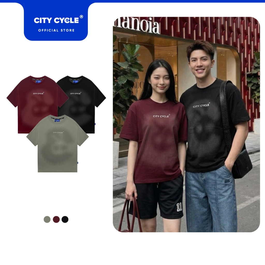 เสื้อยืด Unisex สําหรับผู้ชายและผู้หญิง เสื้อยืดทรงกล่อง แบรนด์ท้องถิ่น เสื้อยืด City Cycle DREAMER ของแท้