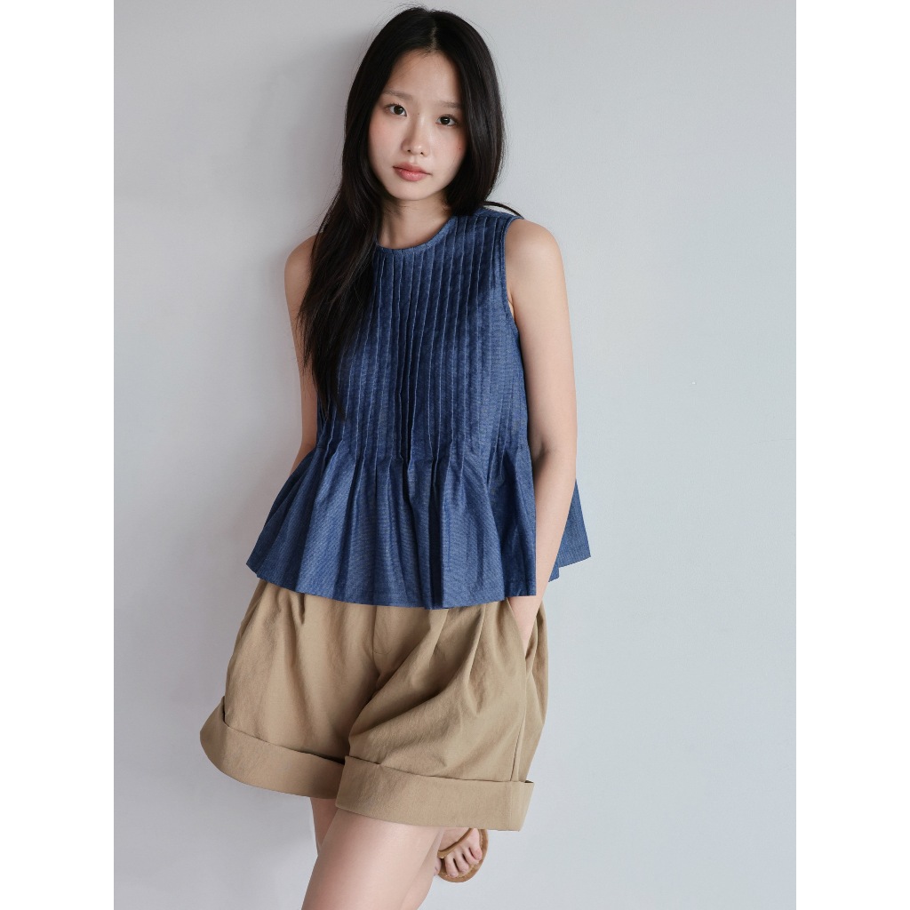 เสื้อเชิ้ต babydoll ลายสก๊อต - เสื้อ Luna