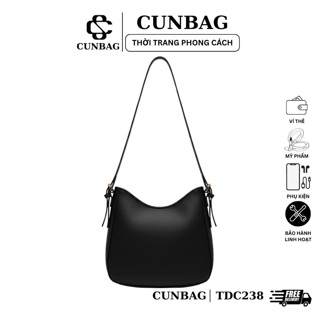 กระเป๋าสะพายข้างผู้หญิงแฟชั่นฝรั่งเศส Cunstore กระเป๋าผู้หญิงหนัง Pu ครีม Tote TDC238
