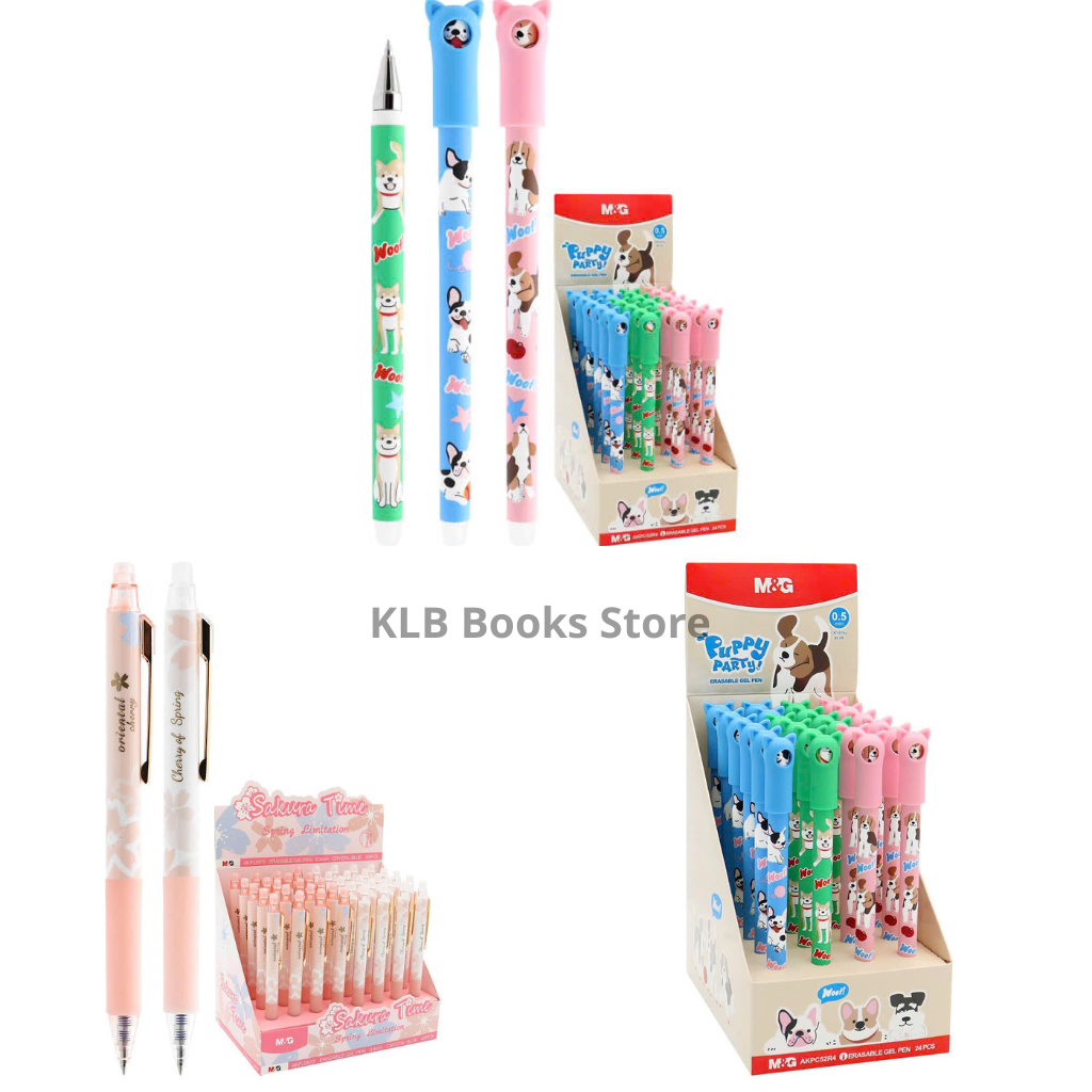 (3-1c) ปากกาลูกลื่น M&G Erasable Nib 0.5mm MS AKPC52R4/AKPJ2673. จัดส่งสุ่มสี